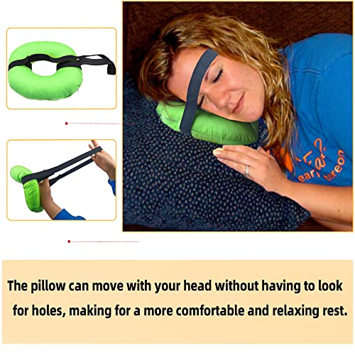  Welsoon Pillow With An Ear Hole Small Ear Pain Pillow With Headband For Ear Pain And CNH Ear Piercing Ear Inflammation Pressure Sores Side Sleeping Pillow Ear Guard Cushion
