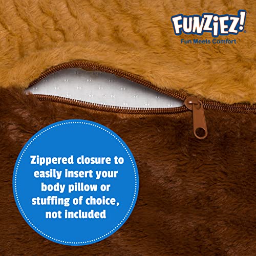 Funziez! Teddy Bear Body Pillow Case - Brown Novelty Animal Pillowcase
