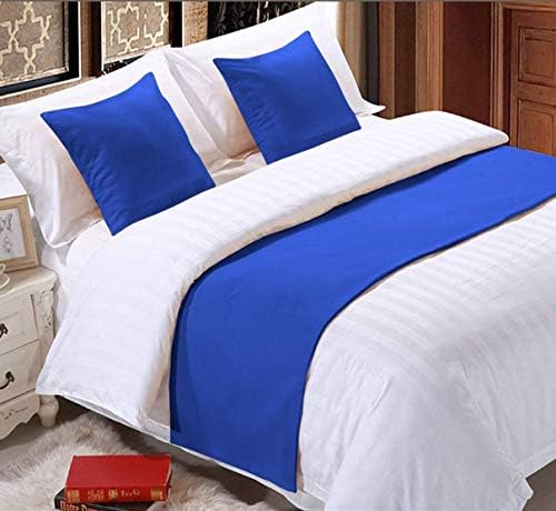  Sheets N More 800 Thread Count Solid 1 Piece 18" Bed Runner Scarf Protector Slipcover Bed Decorative Scarf (Queen (90 X 18), Red)