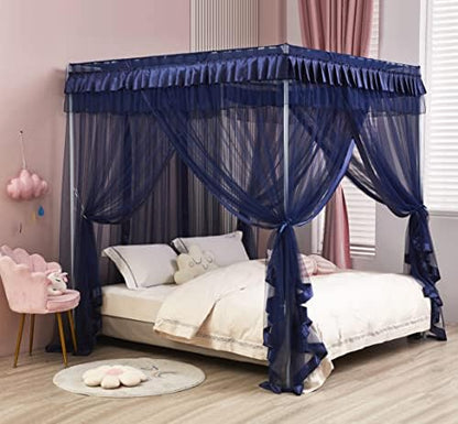  Mengersi Rainbow Canopy Bed Curtains With Lights - Princess Bed Canopy For Girls - Bed Drapes Netting- Bedroom Decoration Accessories,Twin
