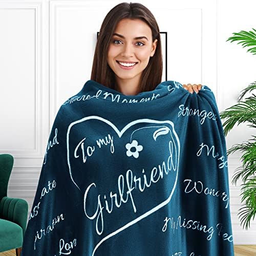  Gifts For Girlfriend, To My Girlfriend Blanket, Romantic Gifts For Her, Girlfriend Gifts, Gifts For Girlfriend, Love Gifts For Her, Gift For Girlfriend, I Love You Throw Blanket 65" × 50" (Purple)