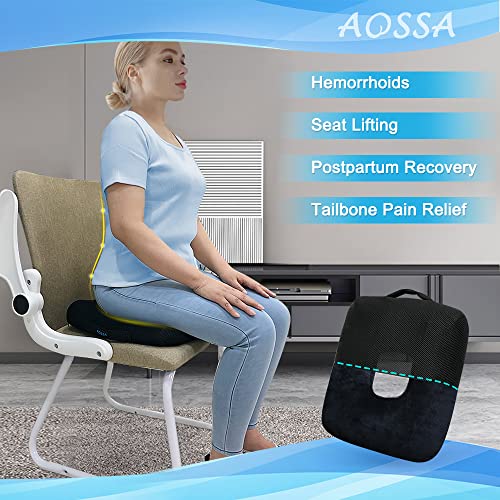  Donut Pillow Hemorrhoid Tailbone Cushion Doughnut Postpartum Pillow Sitting Donut Bed Sore Butt Pillows Prostate After Surgery Recovery Medical Ear Head Pressure Relief Cushions Chair Seat (Large)