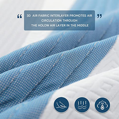  Otcozy Heated Mattress Pad Queen Size Dual Control - Electric Mattress Pad Fit Up To 15‘’with 4 Heat Seatings & 10 Hour Auto Off ETL Certified Machine Washable