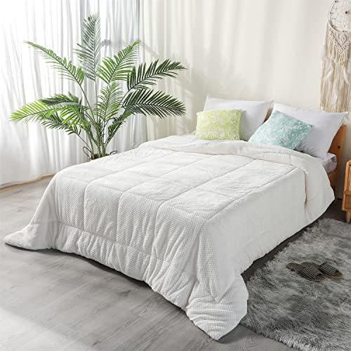  Luxurious Flannel Fleece Comforter With Plush Sherpa Back- Twin Size Bedding Coverlet-Textured Faux Fur Blanket-Machine Washable-Winter Warmth(68X90”, Rose), Twin/Twin XL