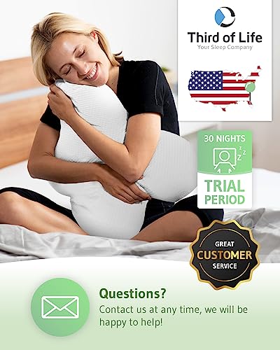  Side Sleeper Pillow ACAMAR Bamboo Aloe Vera – Wellness Bamboo Pillow For Self-care Beauty Sleep – Ergonomic Pillow With Skin Care Pillowcase - Butterfly Pillow Designed In Germany For Neck Pain Relief