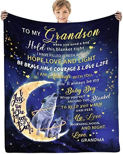  Birthday Gifts For Grandson Blanket From Grandma Summer Quilt Flannel Soft Bed Blanket For Grandson 50X60in