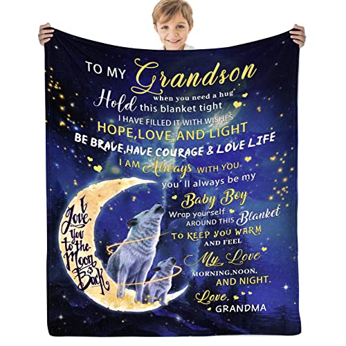  Birthday Gifts For Grandson Blanket From Grandma Summer Quilt Flannel Soft Bed Blanket For Grandson 50X60in