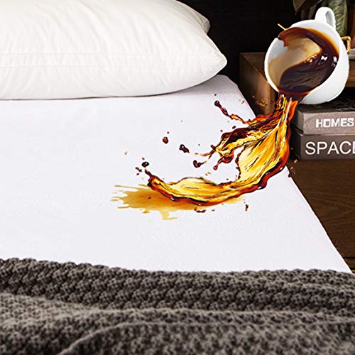  King Size Mattress Protector,100% Waterproof Mattress Cover, Soft Cotton Terry Surface, Fitted18 Deep Pocket, Breathable& Noiseless