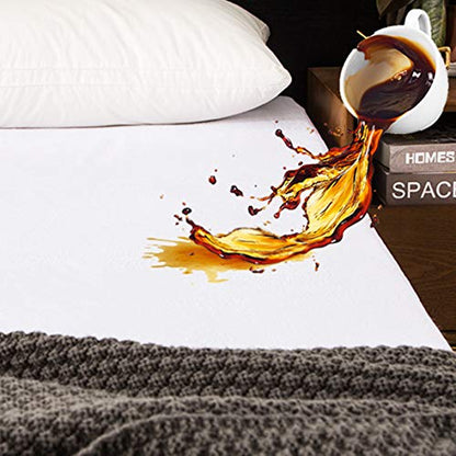  King Size Mattress Protector,100% Waterproof Mattress Cover, Soft Cotton Terry Surface, Fitted18 Deep Pocket, Breathable& Noiseless