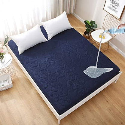 Twin XL Mattress Protector Waterproof Quilted Mattress Pad Cover Fitted Sheet Style 18" Deep Pocket Gray Twin Extra Long Size