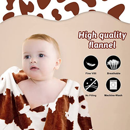  Cow Blanket, 50"x60" Super Soft Flannel Cow Throw Blanket For Kids Adults, Suitable For Room Decor, Lightweight Travel Blanket, Cozy Plush Can Keep You Warm All The Time.
