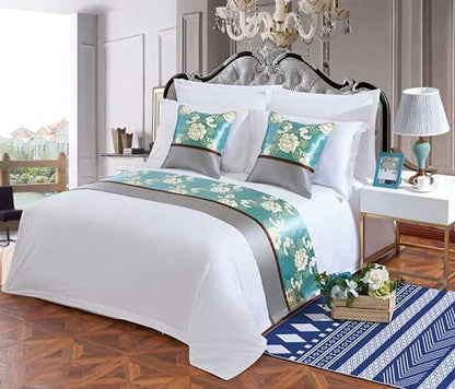  QFWMCW Bed Runners Scarves And Matching Pillows Hotel Satin Bed Cover Decoration Bed Scarf For Foot Of Bed King Bedspreads Coverlets Bed Throws For Foot Of Bed Queen Size