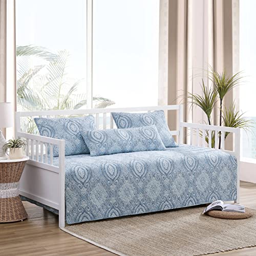 Tommy Bahama - Daybed Set, Cotton Bedding With Matching Shams & Pillow Cover, Lightweight Home Decor For All Seasons (Turtle Cove Caribbean Blue, Daybed)