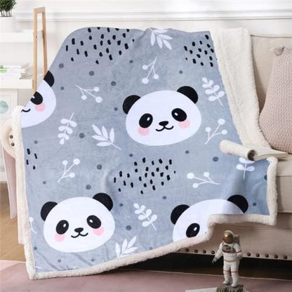  Sviuse Panda Throw Blanket Flannel Fleece Blanket Cartoon Panda Pattern Lightweight Throw For Bed Sofa Travel Kids Teens Birthday Gifts For Panda Lovers (Panda 7, (50" X 60")