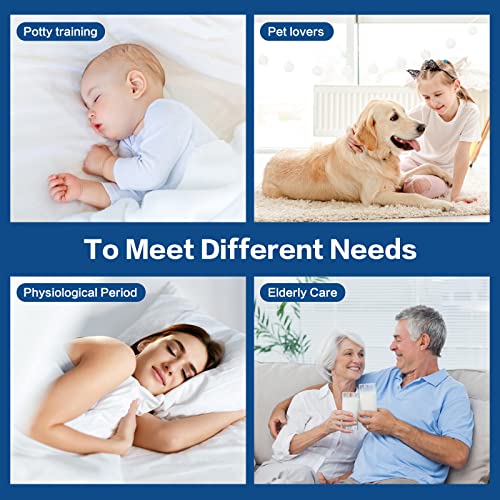  Queen Size Waterproof Mattress Protector Premium Cooling Bamboo Breathable Ultra Soft Quiet Mattress Pad Cover,18 Inch Deep Pocket Fitted 8"-21",Machine Washable