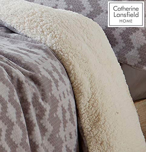  Catherine Lansfield Alpine Fleece King Duvet Set Grey