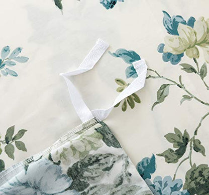  Exotic Modern Floral Print Bedding Birds Flowers Dusty Grey Design 100% Cotton Duvet Cover 3pc Set Hibiscus Blossom Branches In Muted Gray Blue (King, Egret White)