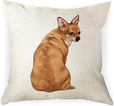  WIRESTER Sofa Pillow Case, Decorative Throw Pillow Cushion Cover For Home Office 18 X 18 Inch, Cute Grey Toy Poodle