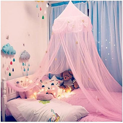  Mosquito Net Bed Canopy Curtains Princess Butterfly Reading Canopies For Girls Kids Single Twin Full Queen Size Beds, Pink And Purple