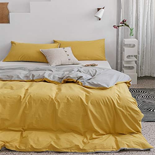  ECOCOTT Duvet Cover Queen, 100% Natural Cotton 1 Duvet Cover +2 Pillowcases Bedding Set,Navy And Cosmic Constellation Reversible Printed Pattern Soft Cozy Breathable And Durable Duvet Cover Set