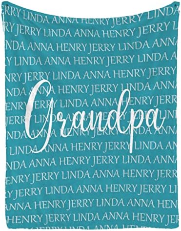  Ottoy Personalized Grandma Blanket Gifts For Grandma Custom Blanket For Grandma Customized Blanket For Grandma Birthday Gifts From Grandchildren, Nana Gifts, Valentines Day Gift 80"x60" For Adults