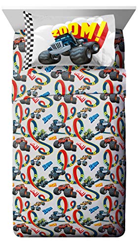  Nickelodeon Blaze Fast Track 3 Piece Twin Sheet Set, 39" X 75"