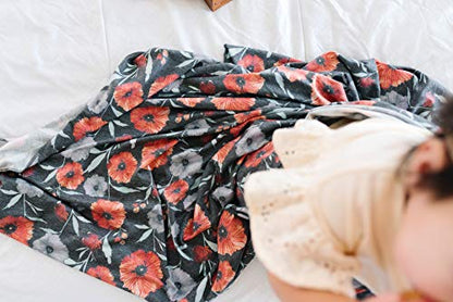  Large Premium Knit Baby Swaddle Receiving Blanket Poppy