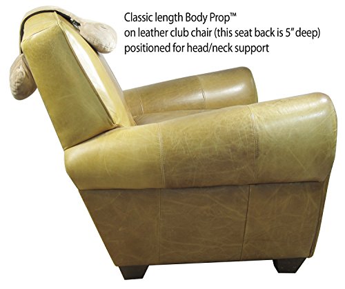  Body Prop Adjustable Over-The-seat Pillow With Buckwheat Hull Filler By VisionX Products For Recliner, Sofa, Couch Neck Pillow (Classic (26"), Brown)