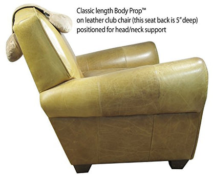  Body Prop Adjustable Over-The-seat Pillow With Buckwheat Hull Filler By VisionX Products For Recliner, Sofa, Couch Neck Pillow (Classic (26"), Brown)