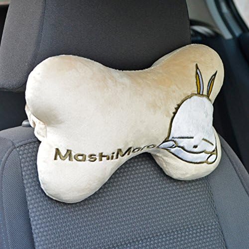  Tianmei 2PCS LMT Cartoon Styling Car Headrest Protect Neck Pillow Cute Fashion Travel Rest Pillow Cushion Pad (LMT - Gray Color 1 Pair)