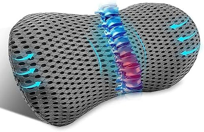  Kasney Lumbar Support Pillow Ergonomic Memory Foam Lumbar Pillow, Relieve Back Pain, CMFY Breathable & Detachable & Washable, Perfect Back Pillow For Office Chairs, Car Seats, Beds (Blue)