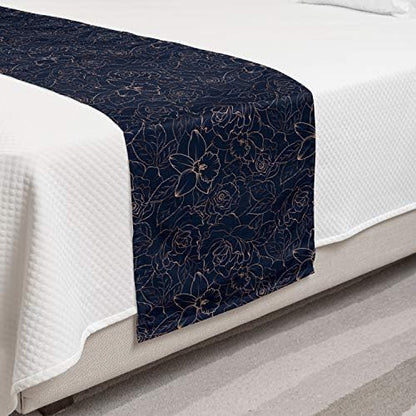  Ambesonne Nautical Bed Runner, Pastel Toned Sea Shell Starfish Mollusk Seahorse Coral Reef Motif Design, Decorative Accent Bedding Scarf For Hotels Homes And Guestrooms, Tan Turquoise White