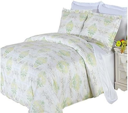  Luxury 3PC Safari King/Cal King Duvet Cover Set 100Percent Cotton 300 Thread Count
