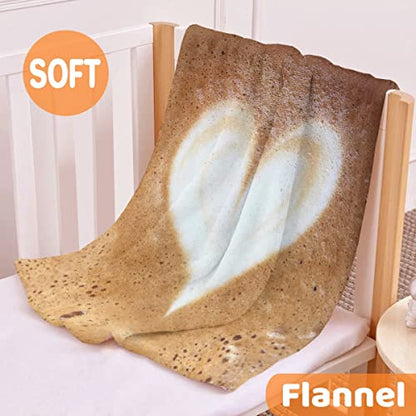  Coffee Blanket Fleece Lightweight Throws Gift For Birthday Christmas Soft Flannel Blankets For All Season Bed Sofa King-90"x120"