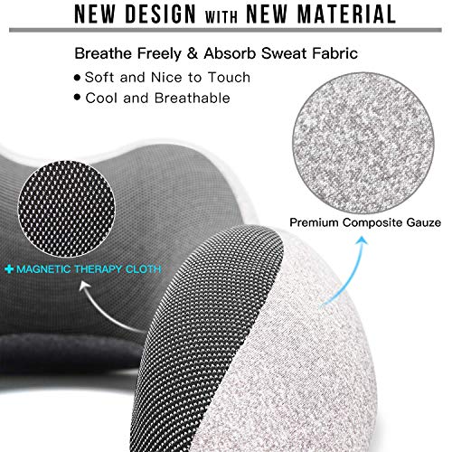  Vento Memory Foam Travel Pillow - Airplane Neck Pillow For Air Travel, Compact & Adjustable Memory Foam Neck Pillow, Air Plane Travel Kit With Earplugs Eye Masks And Portable Bag, Comfort Compressible