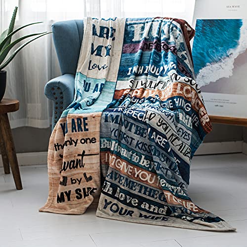  Gifts For Husband Him Gift From Wife Blanket For Christmas Wedding Anniversary Birthday Fathers Valentines Halloween Thanksgiving Day Romantic Husband Gifts Ideas Ultra Soft Blankets 60x50inch