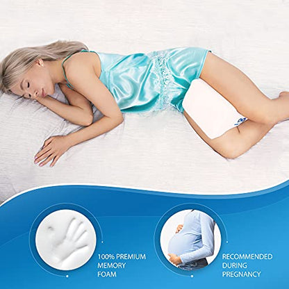  Everlasting Comfort ® Knee Pillow For Side Sleepers - Contour Knee Wedge Pillow For Between Legs Aligns Spine & Relieves Pressure - Leg Pillow For Back Pain, Hip Pain, Knee Pain