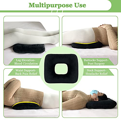  Bed Sore Cushions For Butt Positioning Pillow Pressure Ulcer Cushion Donut Pressure Relief Pillow Wedge For Sleeping Position Wedge After Surgery Turning Back Body Leg Support Medical Seat Cushion