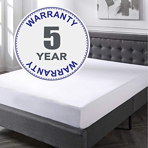  Premium Fitted Washable Terry Cloth Waterproof Mattress Protector, King