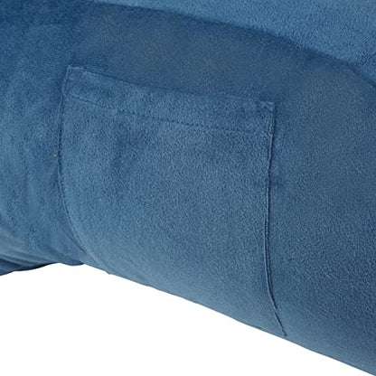  Klear Vu Velour Neck Back Lumbar Support Pillow, Navy One Size