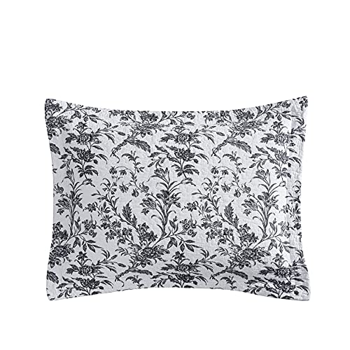  Laura Ashley Home - Daybed Set, Lightweight Bedding With Matching Shams & Pillow Cover, Home Decor For All Seasons (Amberley Black, Daybed)