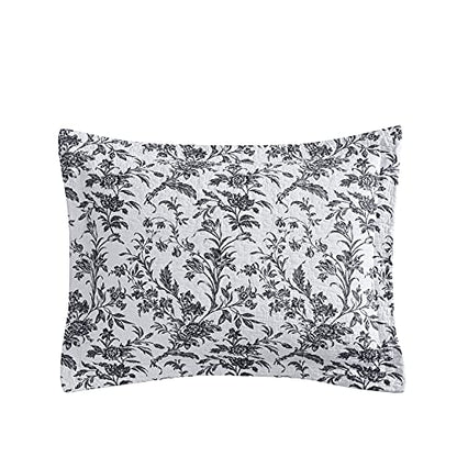  Laura Ashley Home - Daybed Set, Lightweight Bedding With Matching Shams & Pillow Cover, Home Decor For All Seasons (Amberley Black, Daybed)