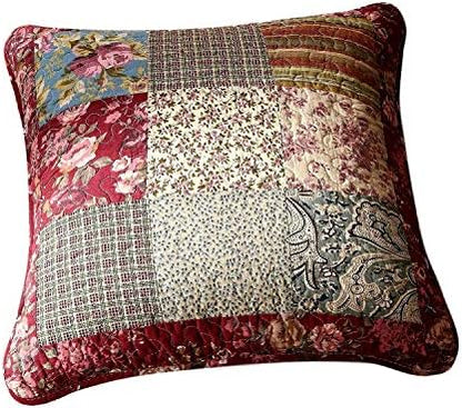  Cotton Patchwork Vintage Antique Floral Fairy Tale Tea Party 26x26 Euro Sham 1 Piece