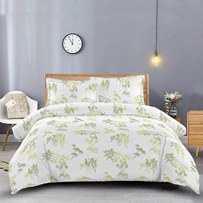  Heavy Soft 100% Cotton Flannel Duvet Covers, 3 Pieces Duvet Cover Set, Button Closer, Thick, Heavy And Ultra Soft Cotton Flannel, White, King/California-King