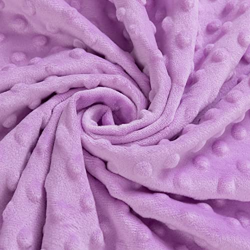  Bayceen Unicorn Print Minky Baby Purple Blanket For Girls, Double Layer Silky Soft Micro Fleece Baby Boy Blanket With Dotted Backing, Unicorn, 30x40'' BY003