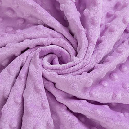  Bayceen Unicorn Print Minky Baby Purple Blanket For Girls, Double Layer Silky Soft Micro Fleece Baby Boy Blanket With Dotted Backing, Unicorn, 30x40'' BY003
