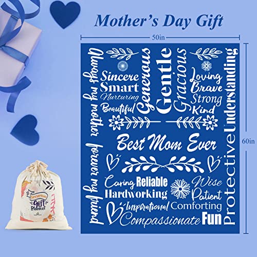  Home I Love You Mom Blanket – Meaningful Mom Blanket, Mother’s Day Present Ideas, 60x50 (Sherpa, Blue) - Mom Birthday Gifts, Mothers Day Blanket Gifts, Mom Gifts From Daughters