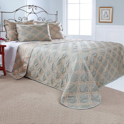  Master Home Products Belmont Reversible Bedspread, Twin, Sea Spray