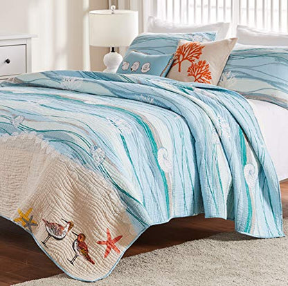  Greenland Home Maui Quilt Set, King/California King (3 Piece), Multi