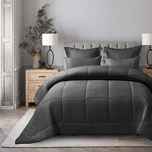  Shatex White King Comforter All Season Bedding Buffy Comforters - King Size Down Comforter Ultra Soft - White Comforter Bedding Duvets & Down Comforters